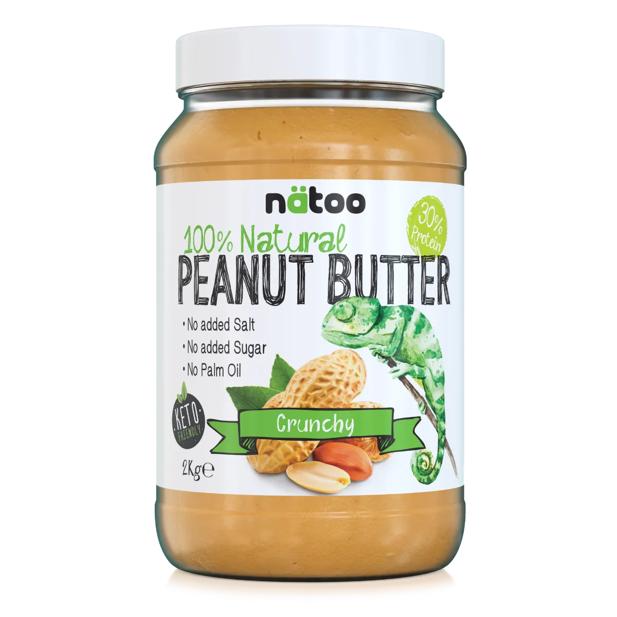 NATOO Burro d'Arachidi Crunchy crema 400g 30% proteine