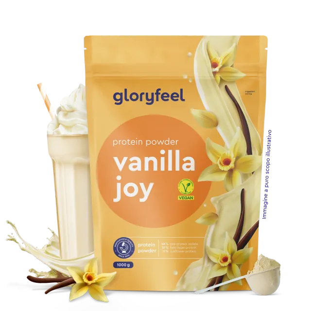 Gloryfeel Vanilla Joy proteine polvere vegane gusto vaniglia