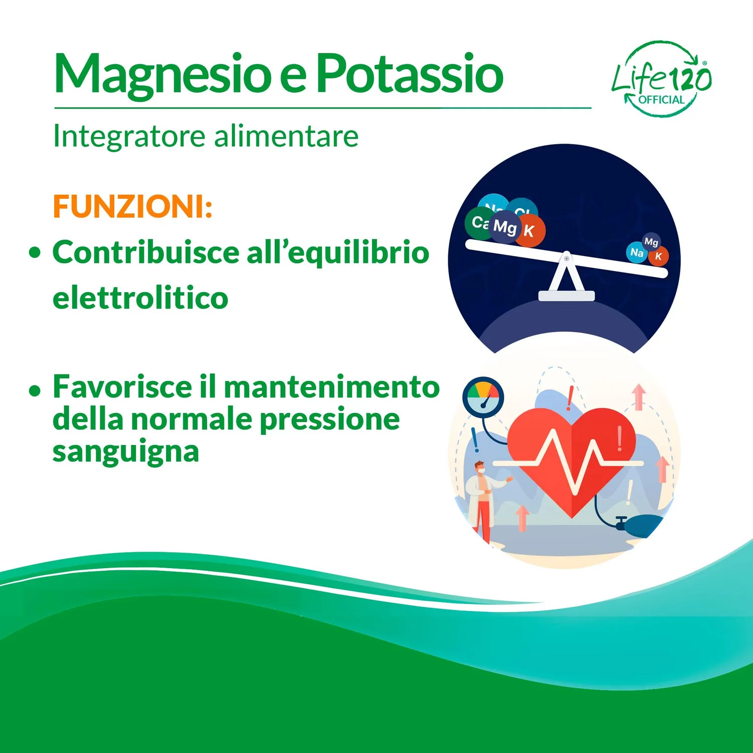Life 120 Magnesio e Potassio bustine 3 confezioni stanchezza