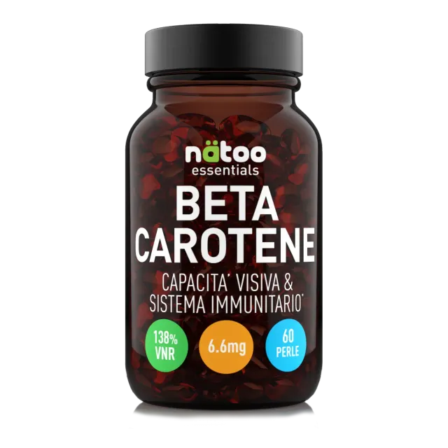 Natoo Essentials Beta Carotene integratore 60 perle 6,6 mg