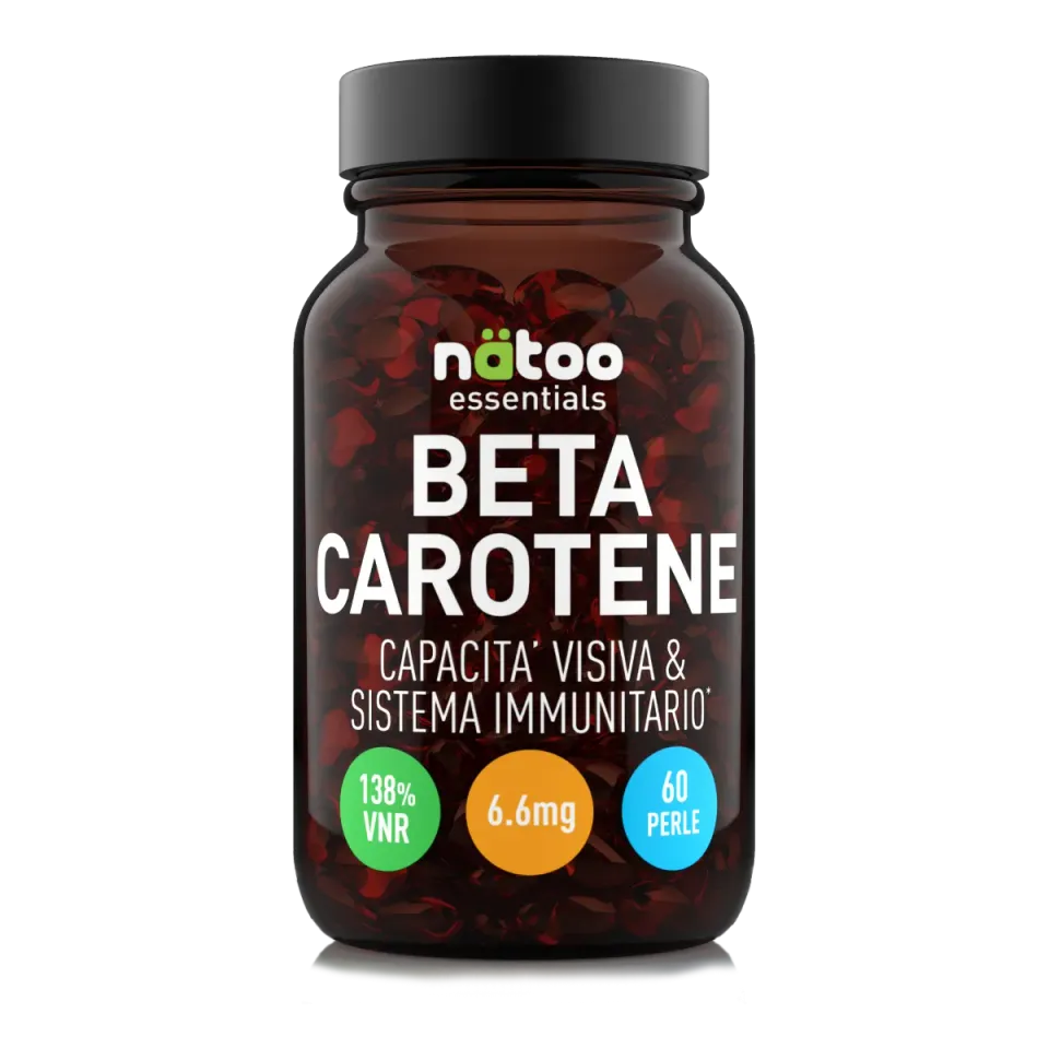 Natoo Essentials Beta Carotene integratore 60 perle 6,6 mg