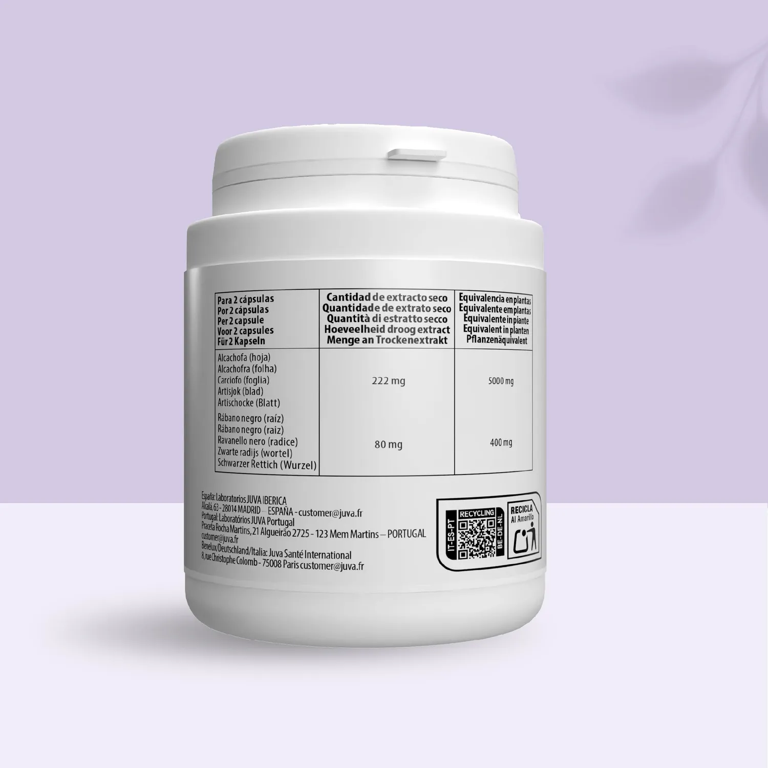 Juvamine Carciofo Ravanello Nero capsule 2 mesi detox