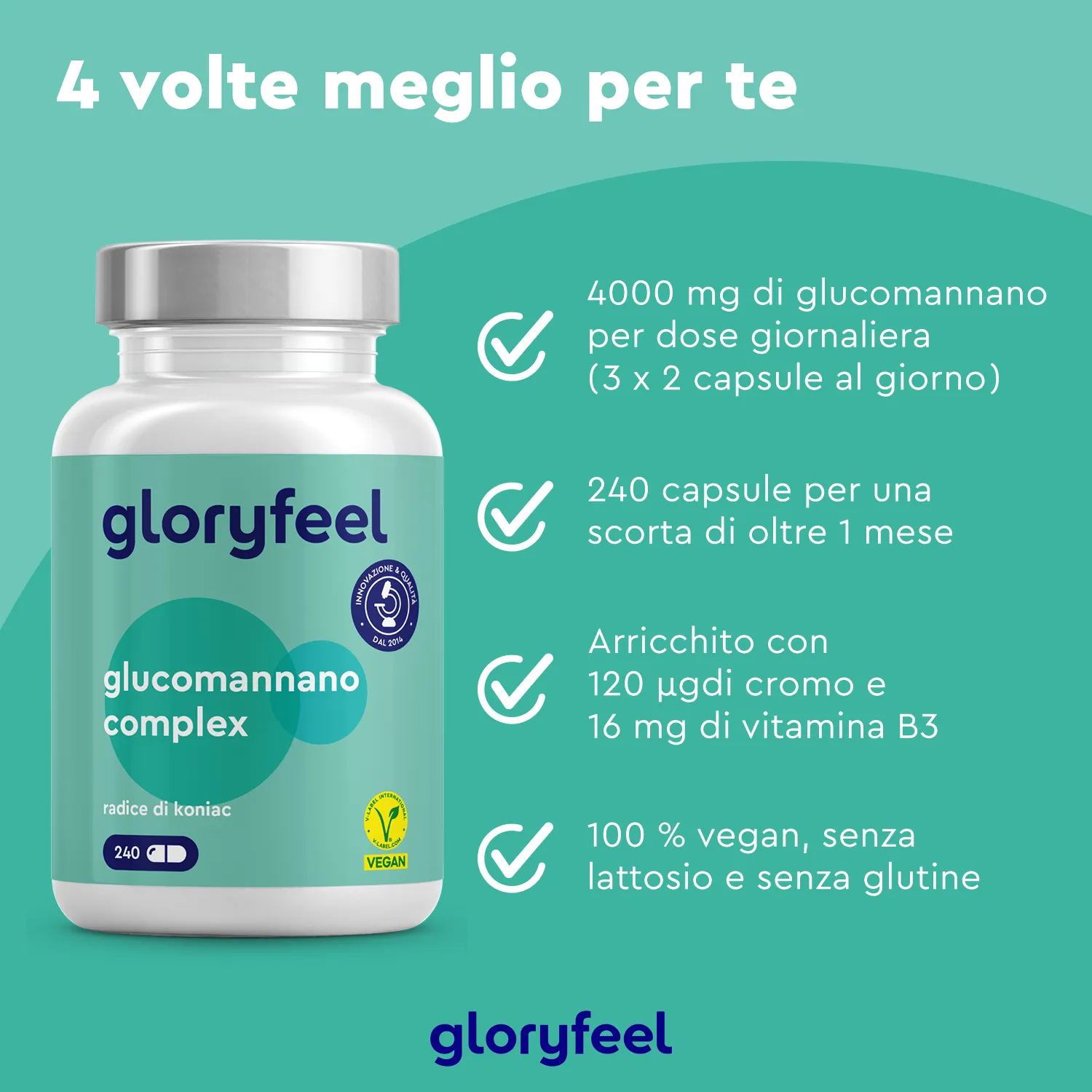 Gloryfeel Glucomannano capsule 240 capsule konjac