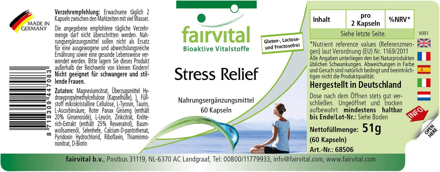 Fairvital Stress Relief capsule 60 pezzi vitamine B
