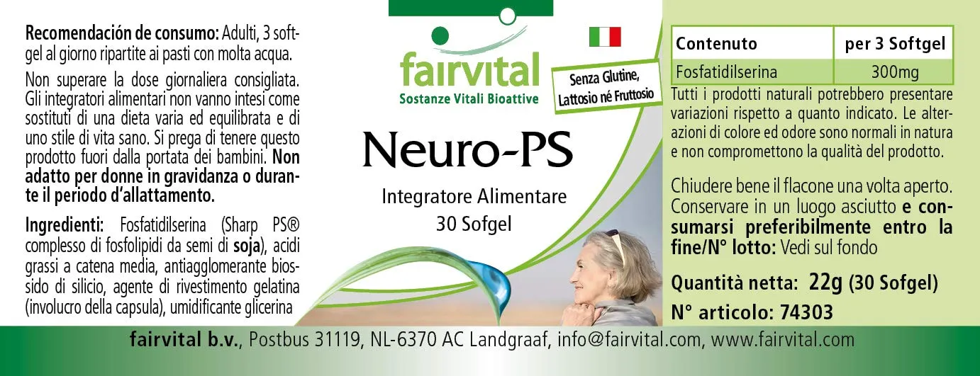 FAIRVITAL Neuro-PS Fosfatidilserina 30 Softgel Alto Dosaggio