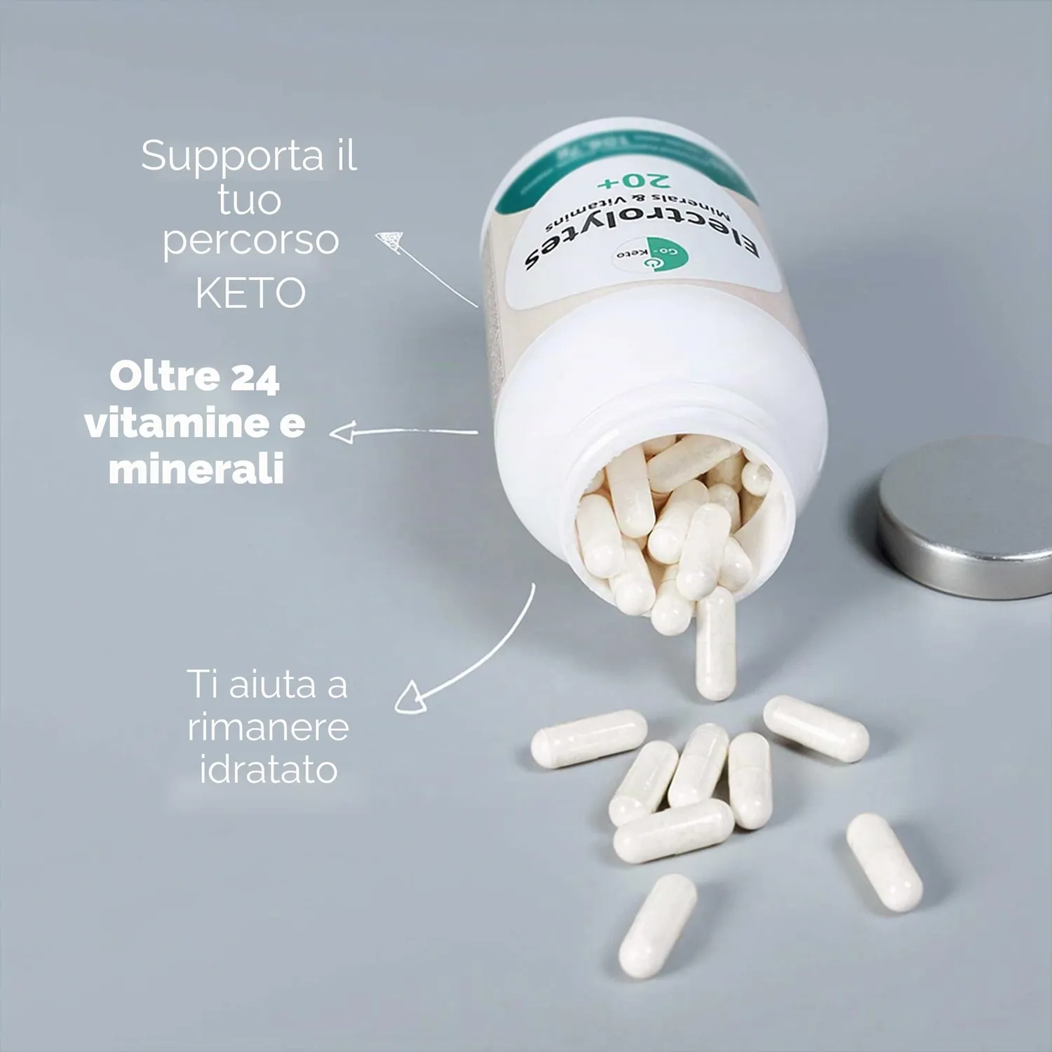 Go-Keto Electrolyte Mix integratore 180 capsule keto vitamine