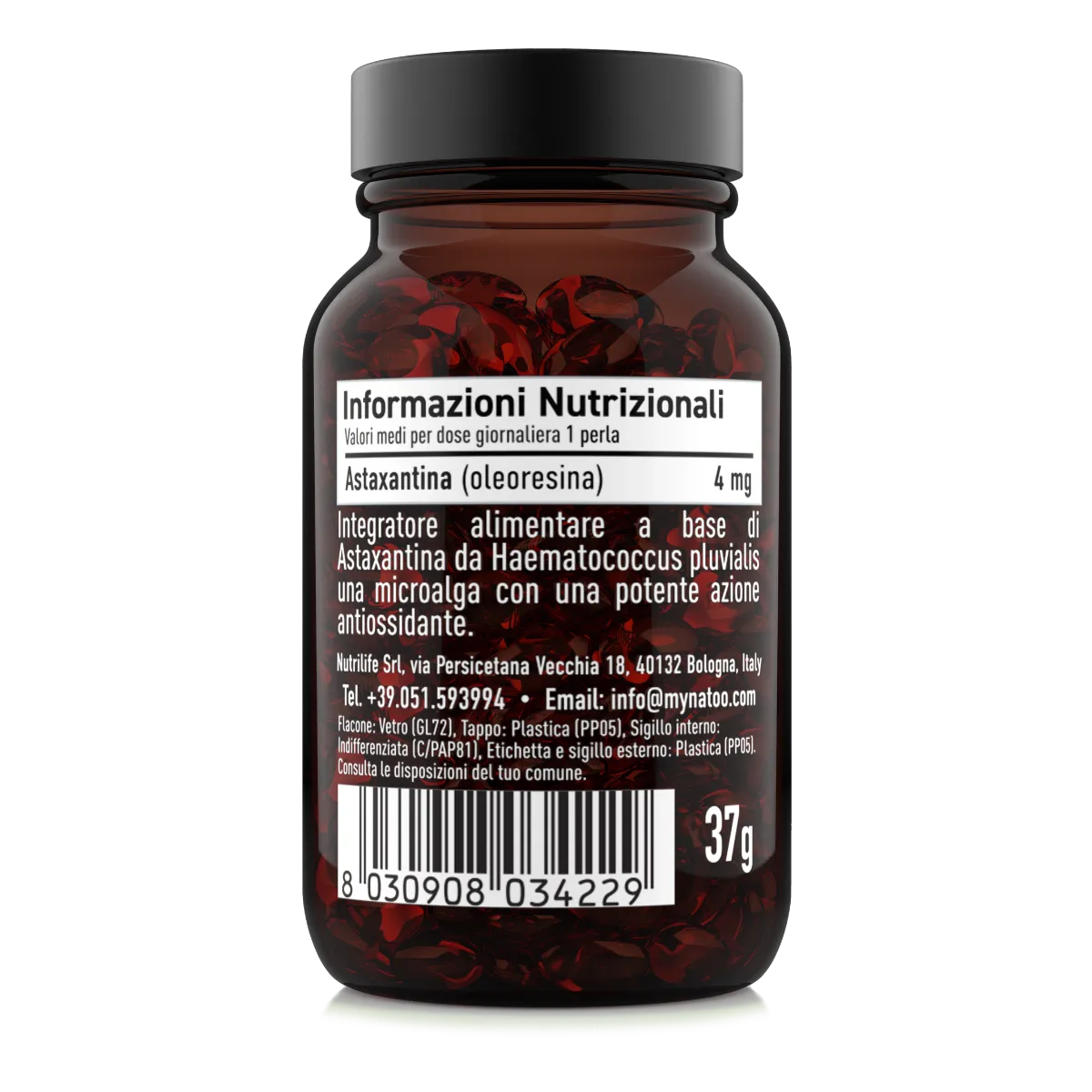 NATOO Essentials Astaxantina perle 90 perle 4 mg da microalga