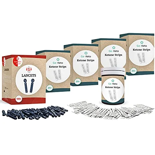 Go-Keto Set Strisce Chetoni 100 pezzi + 100 lancette