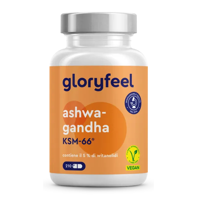 gloryfeel Ashwagandha KSM-66 capsule estratto radice