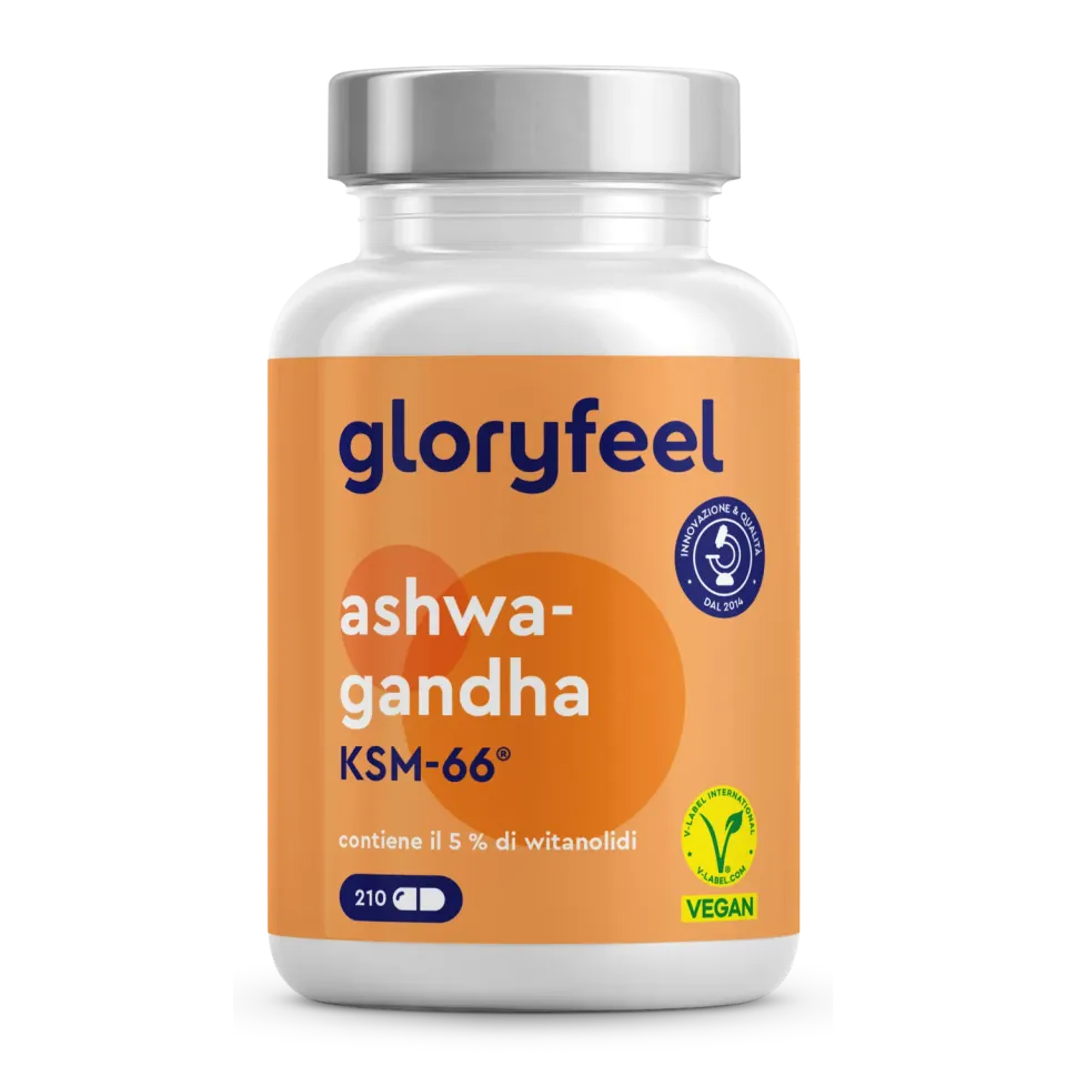 gloryfeel Ashwagandha KSM-66 capsule estratto radice