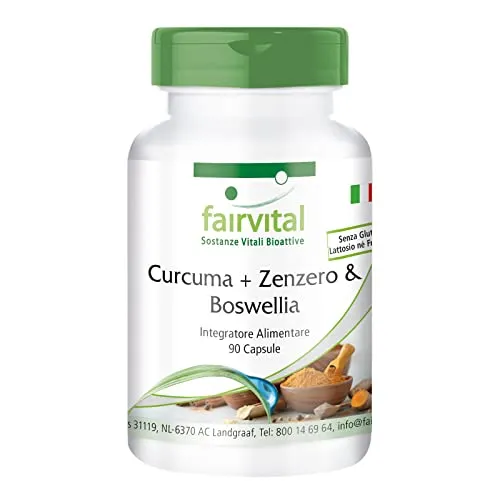 Fairvital Curcuma Zenzero Boswellia + C capsule 90 pezzi
