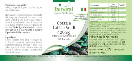 Fairvital Cozza Verde 400 mg capsule 120 pezzi zenzero