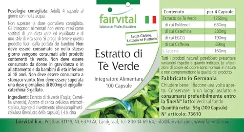Fairvital Tè Verde Estratto capsule 100 capsule EGCG
