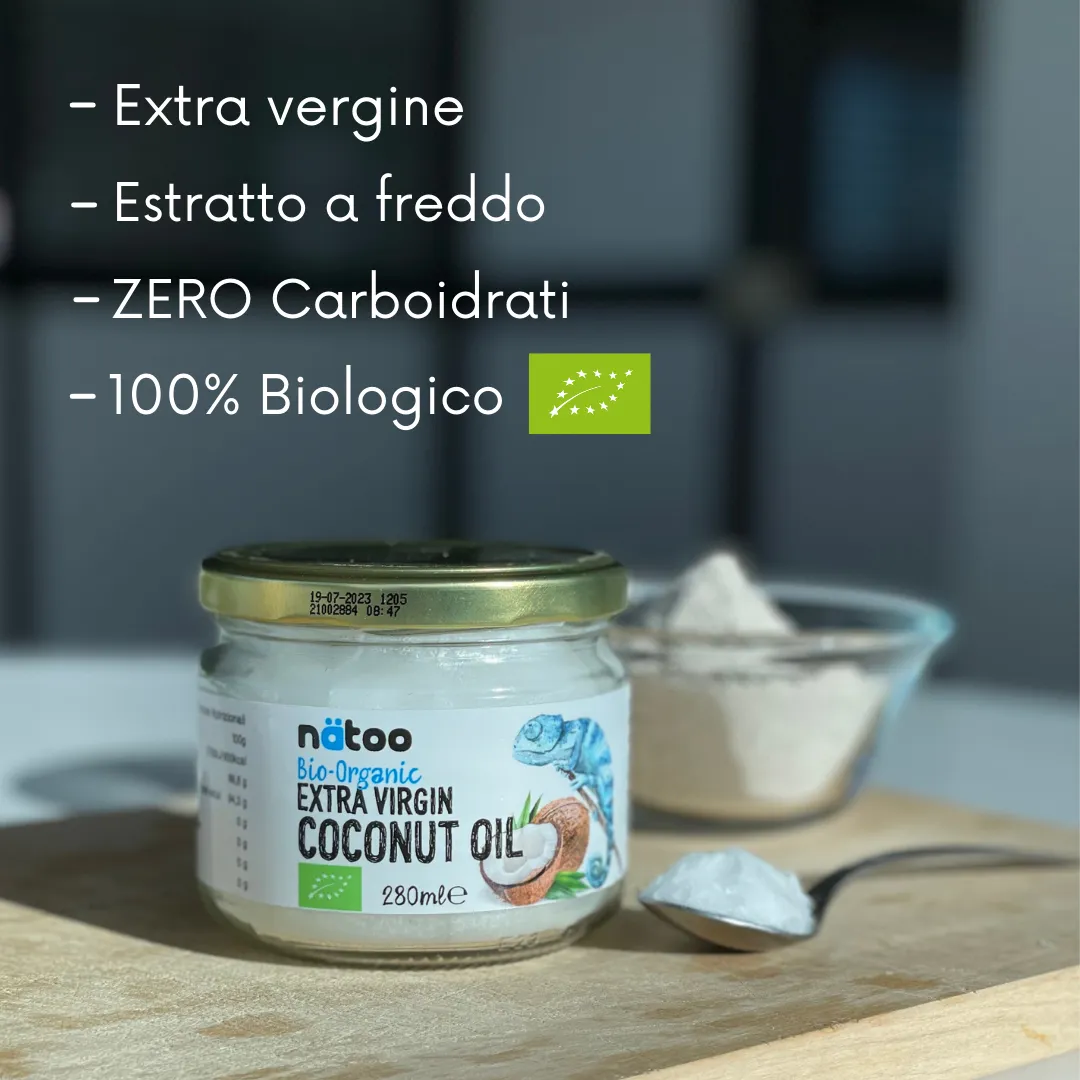 Natoo Food Coconut Oil olio cocco 300ml bio extravergine