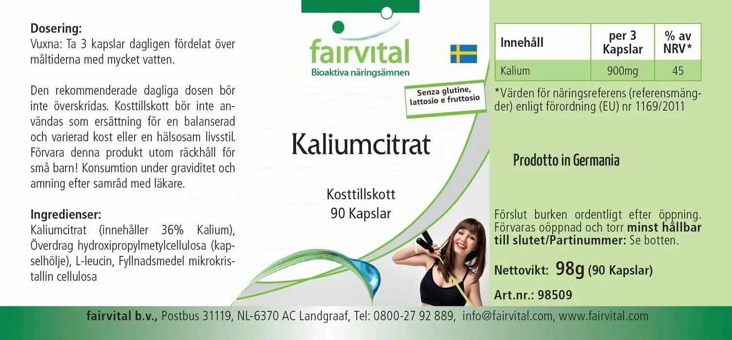 Fairvital Citrato Potassio capsule 90 capsule 300 mg