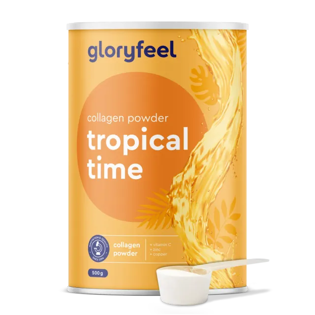 gloryfeel Tropical Time collagene in polvere gusto tropicale senza glutine
