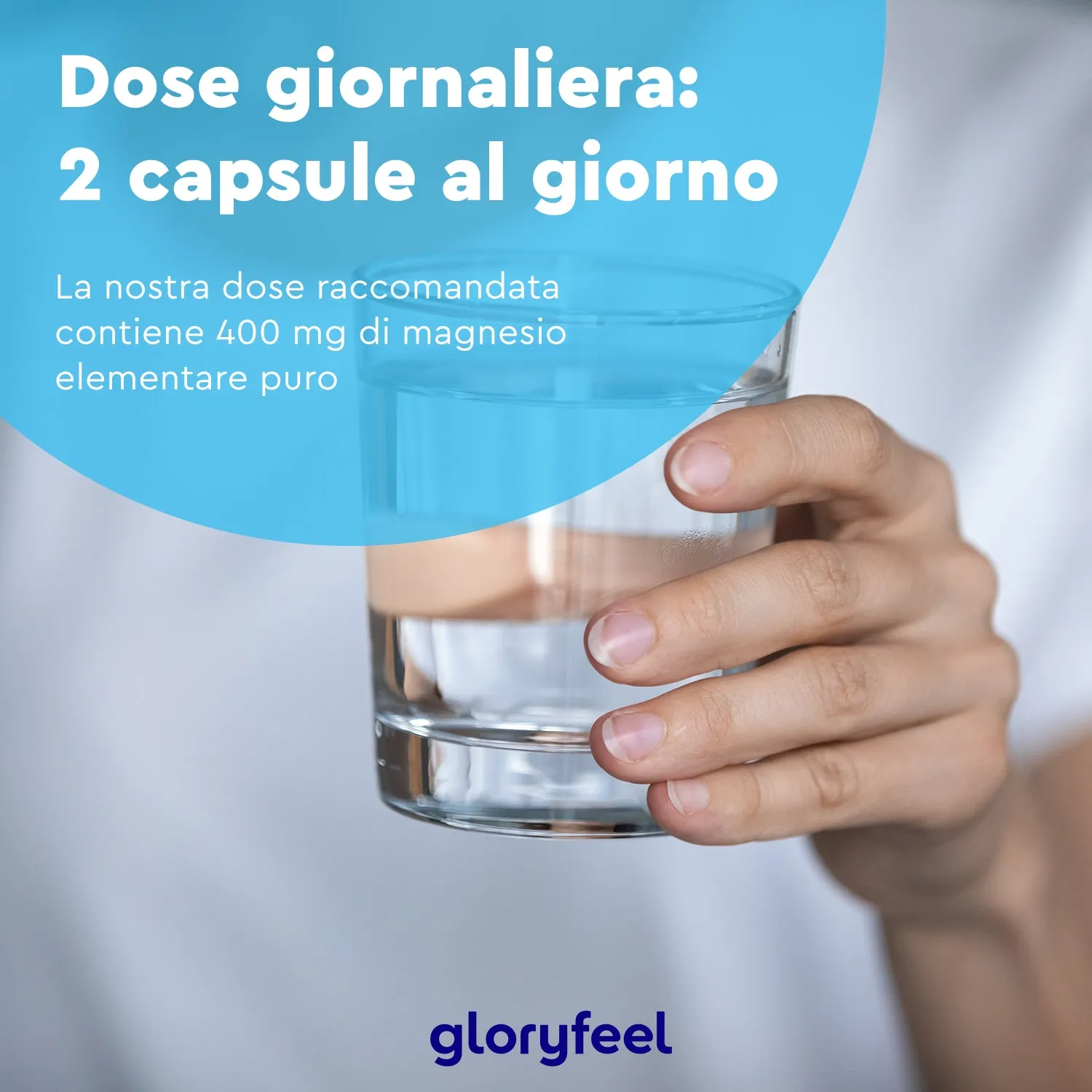 gloryfeel Magnesio Ossido 400 capsule vegane 200 mg scorta 6 mesi