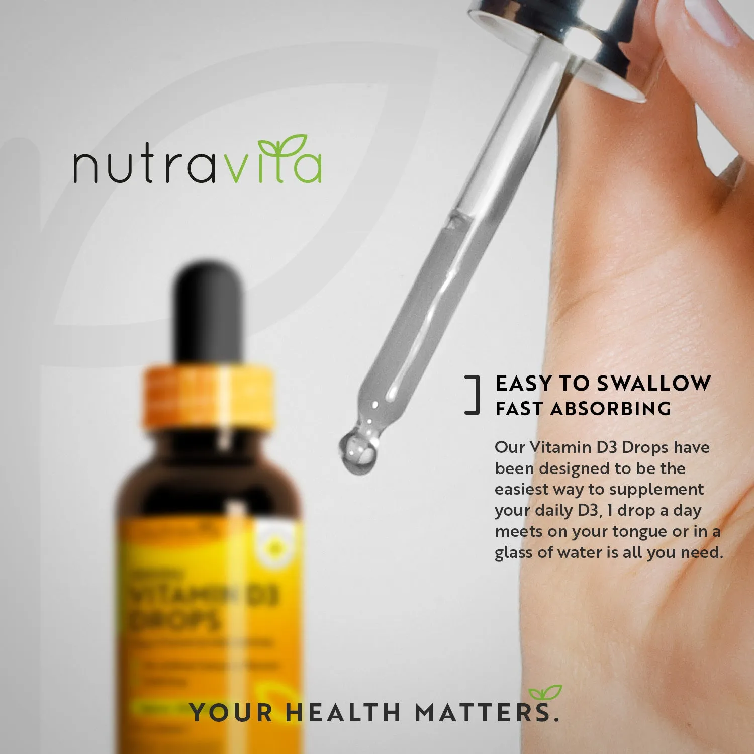 Nutravita Vitamina D3 Gocce 2000 gocce immunita ossa