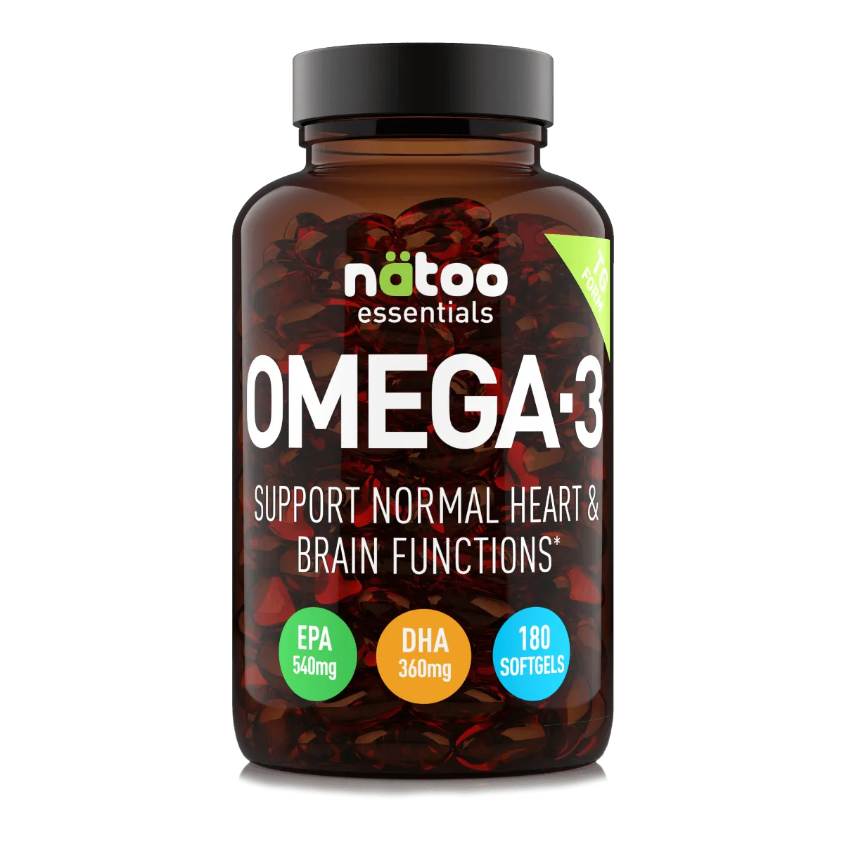 Natoo Essentials Omega-3 Integratore 60 Perle EPA DHA Vetro