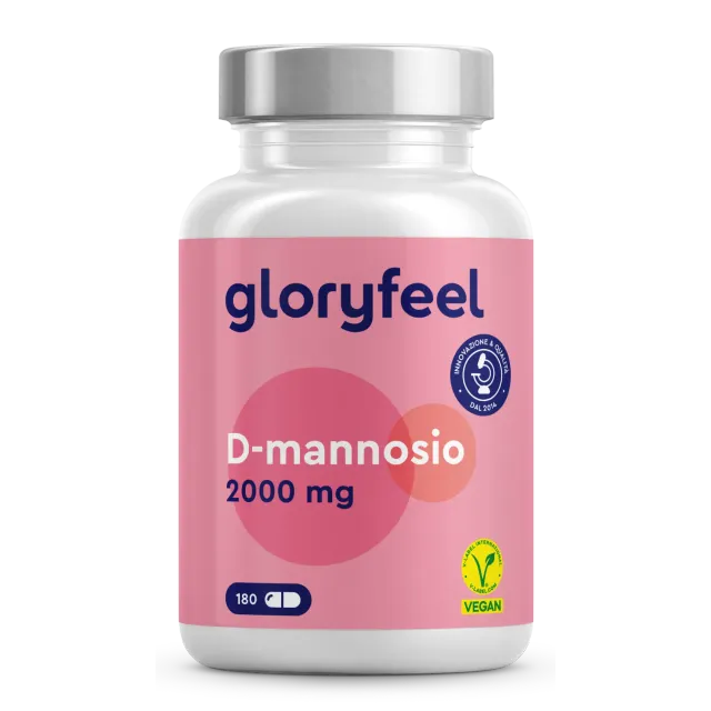 gloryfeel D-Mannosio 2000 mg 180 capsule vegane