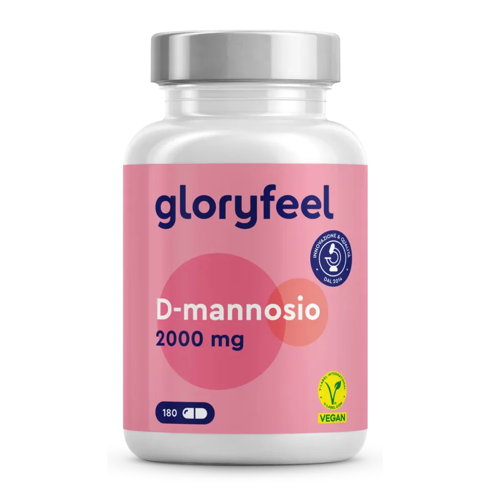 gloryfeel D-Mannosio 2000 mg 180 capsule vegane