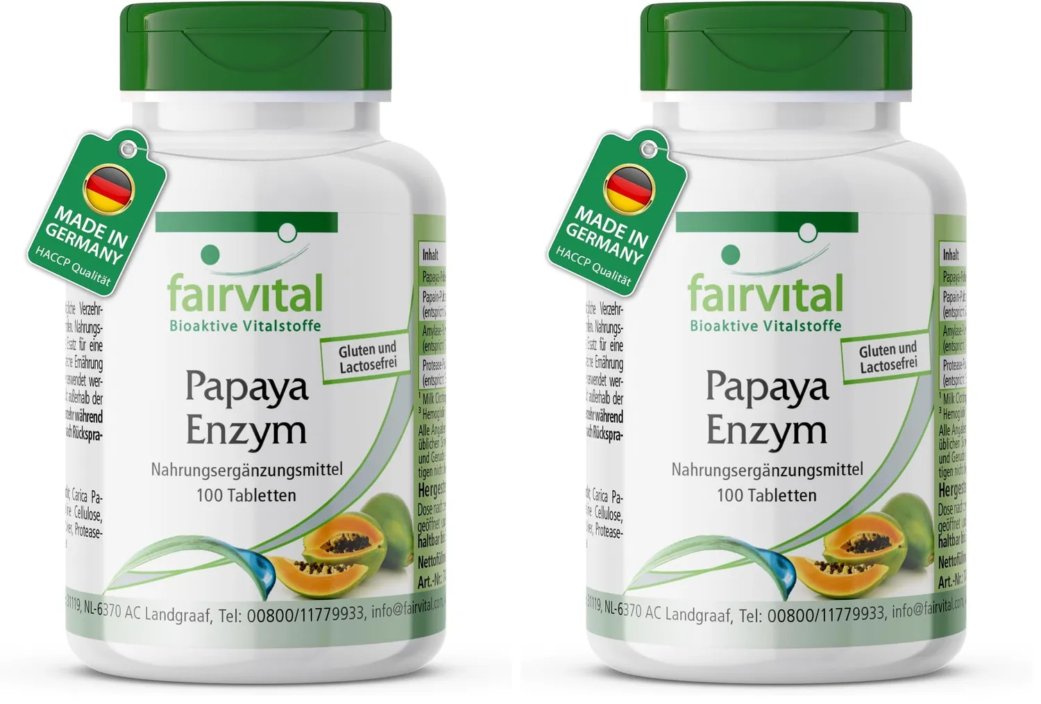 Fairvital Enzimi Papaya compresse 100 compresse masticabili