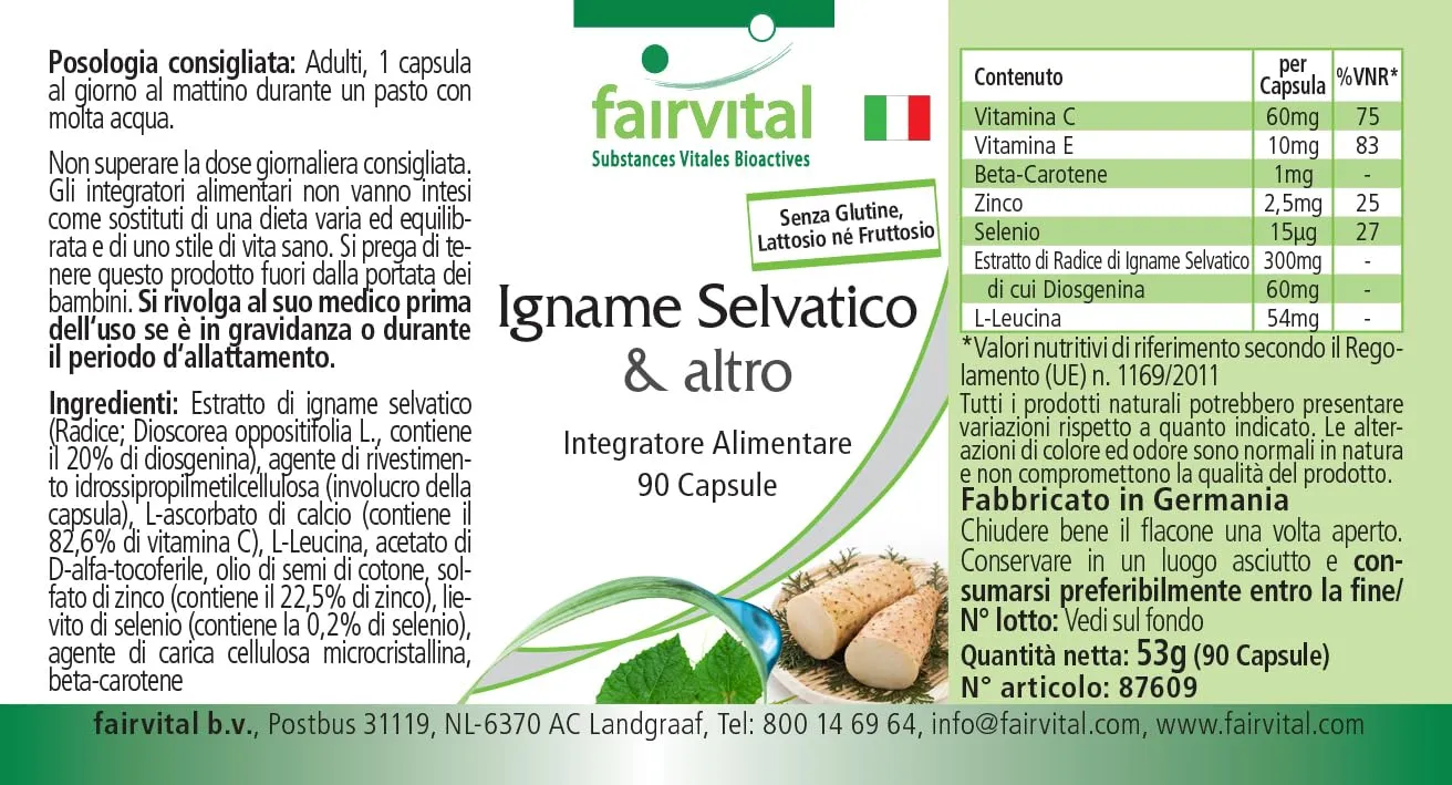 Fairvital Wild Yams Menopausa capsule 90 capsule vegane