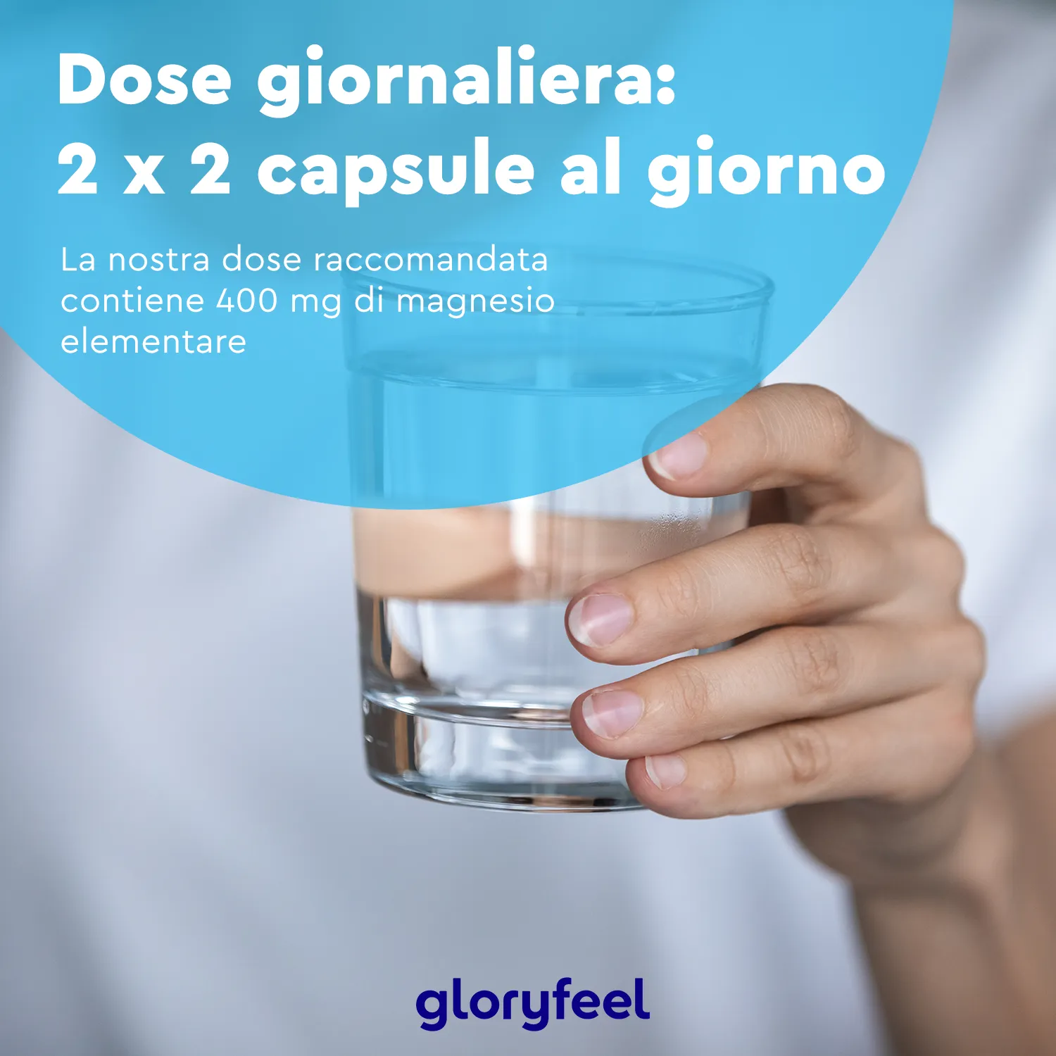gloryfeel Bisglicinato di Magnesio capsule vegane senza glutine