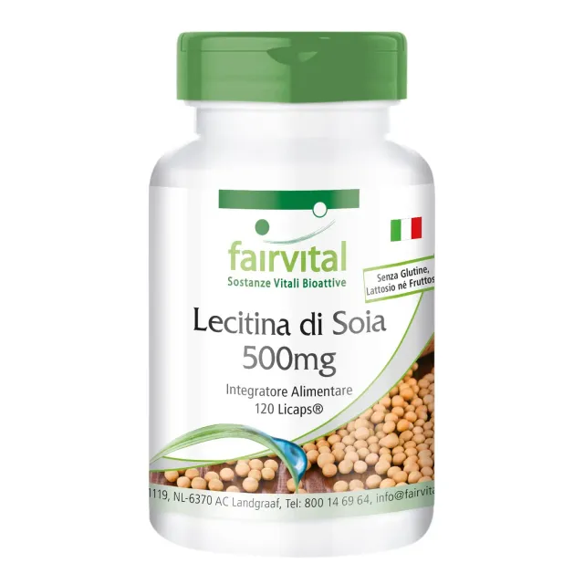 Fairvital Lecitina di Soia 500 mg capsule 120 capsule fosfolipidi