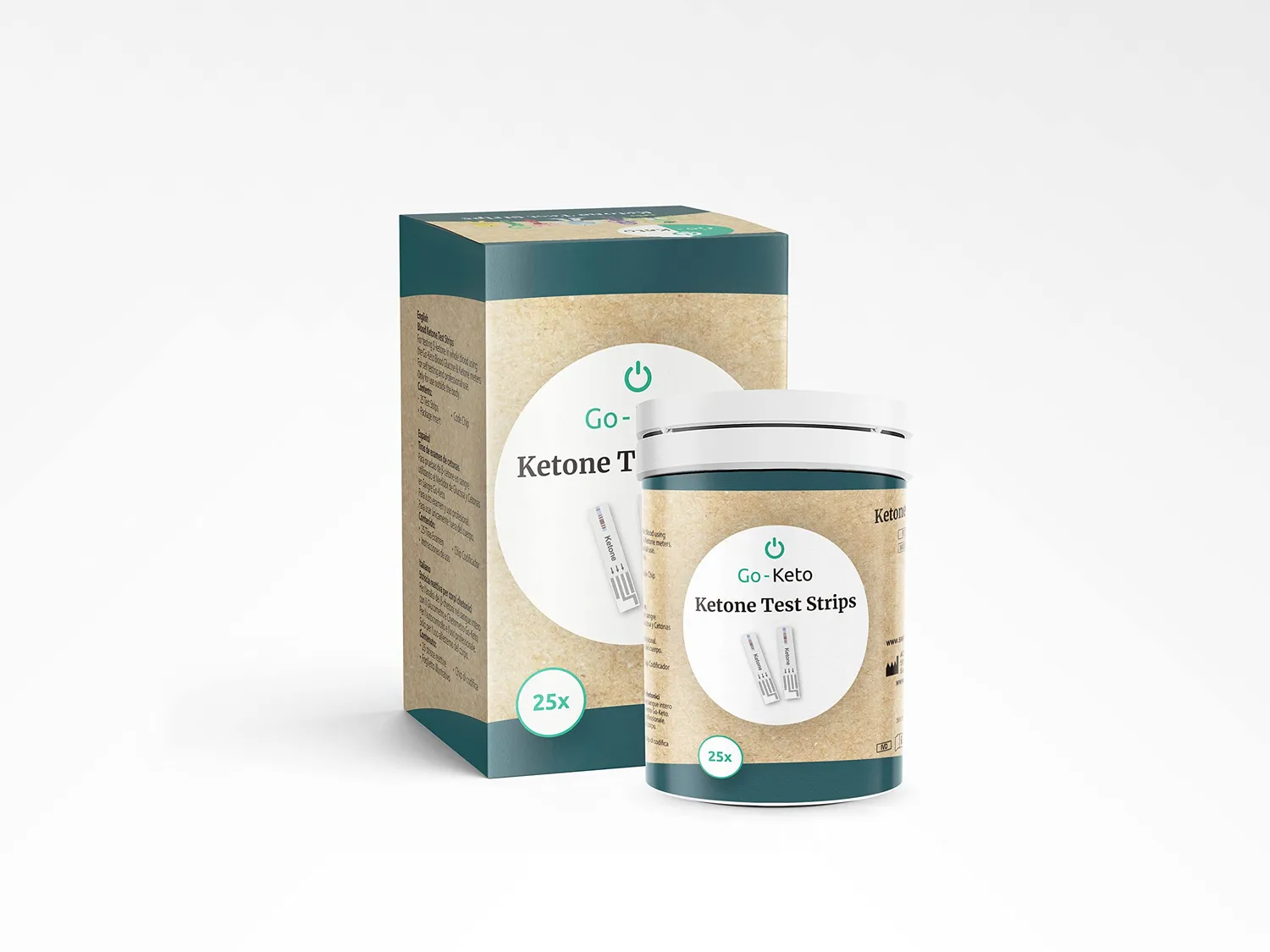 Go-Keto Set Strisce Chetoni 100 pezzi + 100 lancette