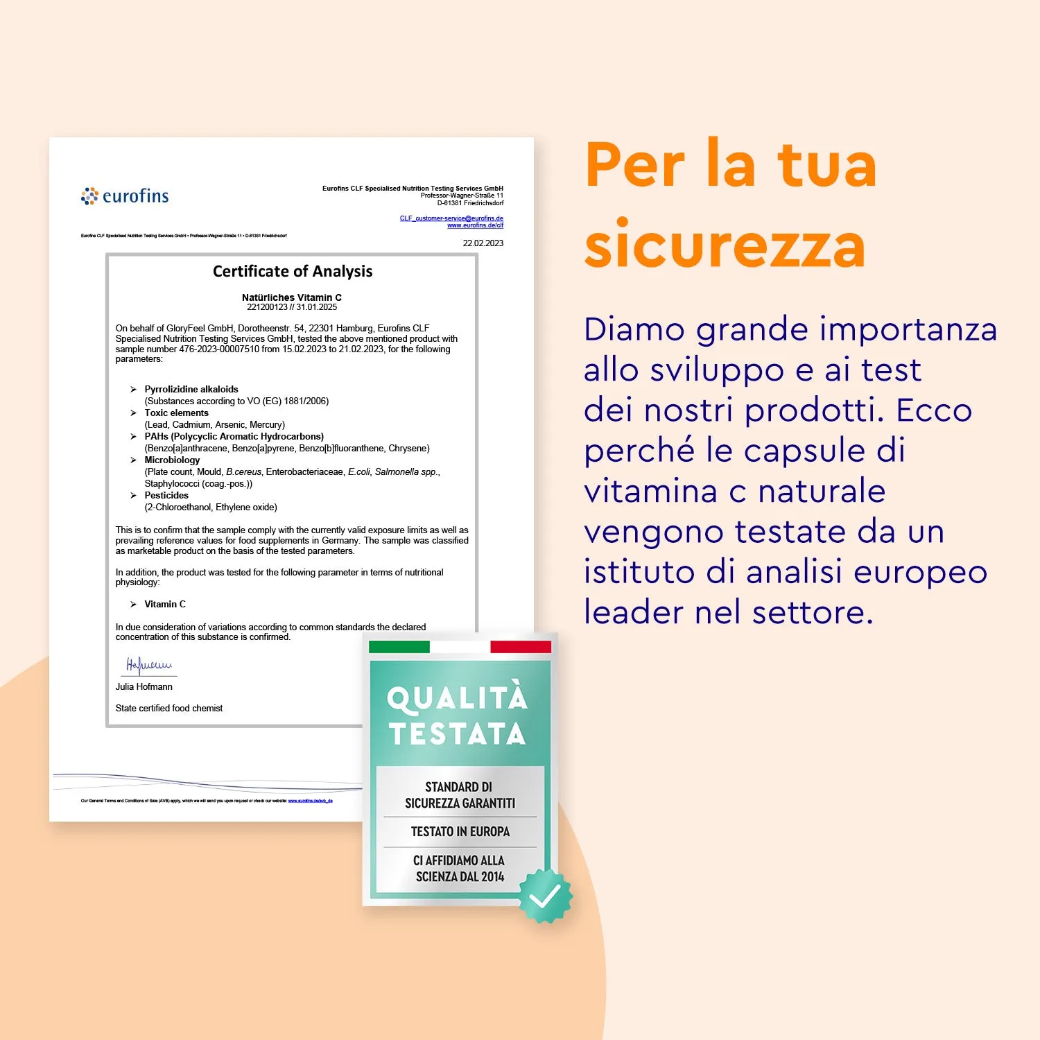 gloryfeel Vitamina C Naturale capsule acerola stanchezza