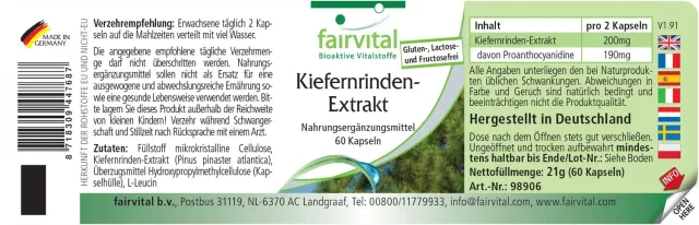 Fairvital Corteccia Pino 100 mg capsule 180 pezzi OPC