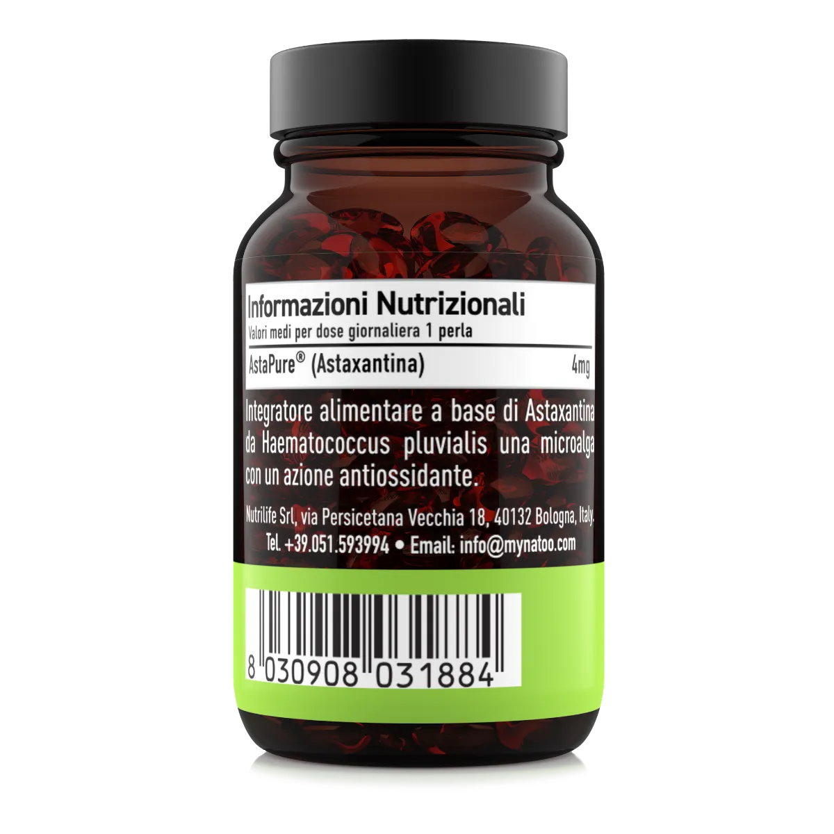 Natoo Essentials AstaPure Astaxantina Integratore 30 Perle Antiossidante