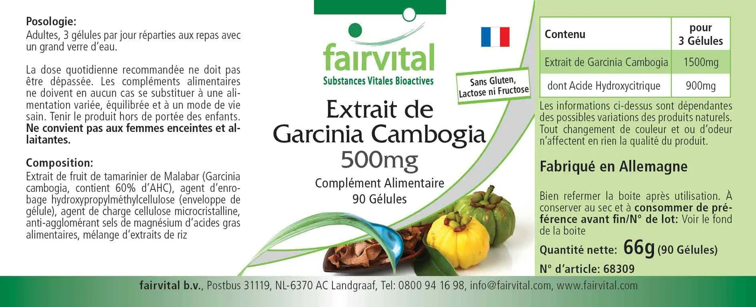 Fairvital Garcinia Cambogia capsule 90 pezzi 60% HCA