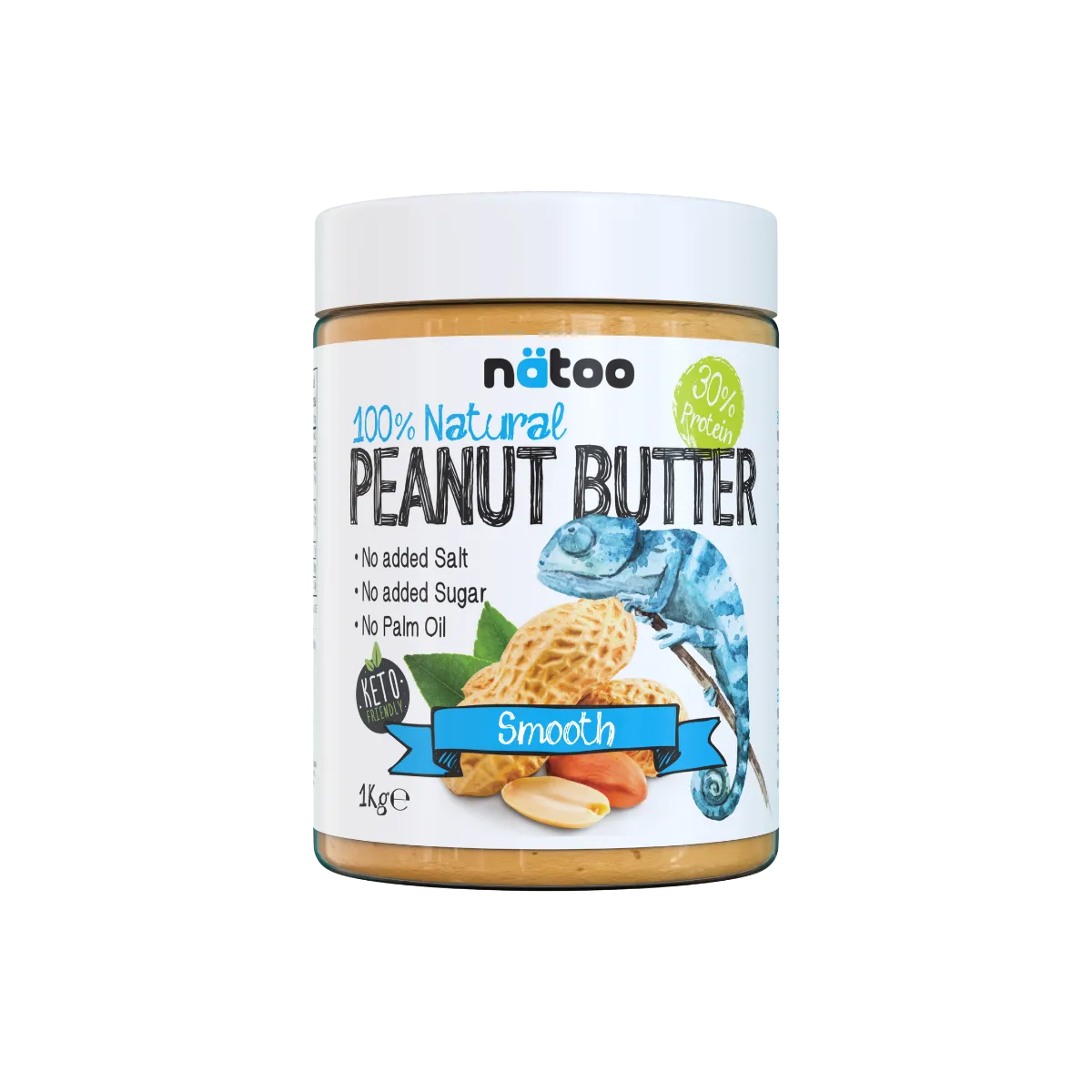 NATOO Burro d'Arachidi Smooth crema 400g 30% proteine