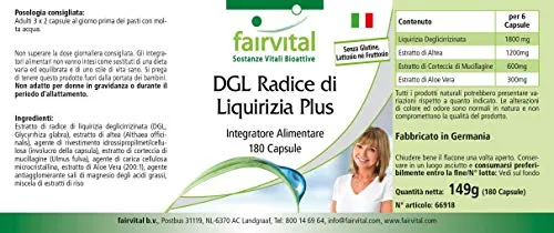 Fairvital DGL Plus Liquirizia capsule 180 pz vegano