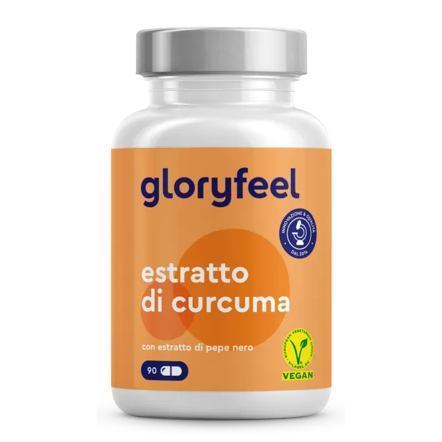 gloryfeel Estratto di Curcuma capsule vegane senza glutine