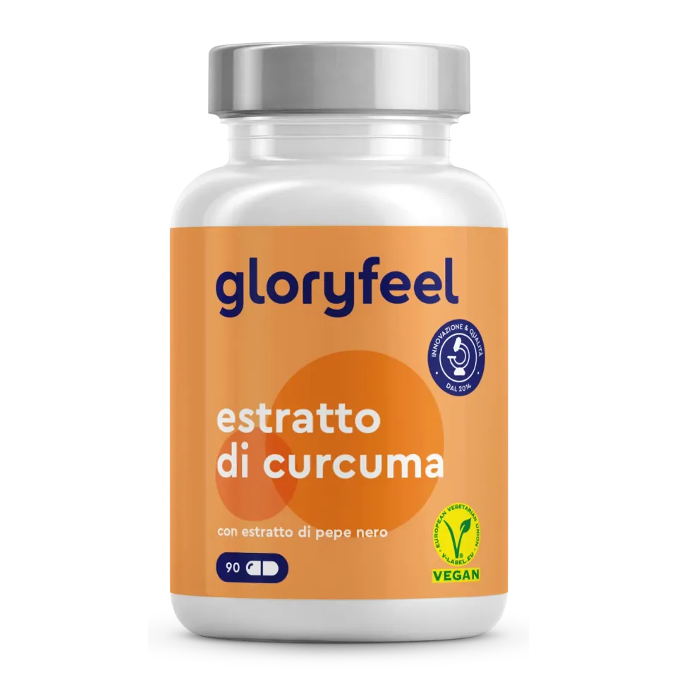 gloryfeel Estratto di Curcuma capsule vegane senza glutine