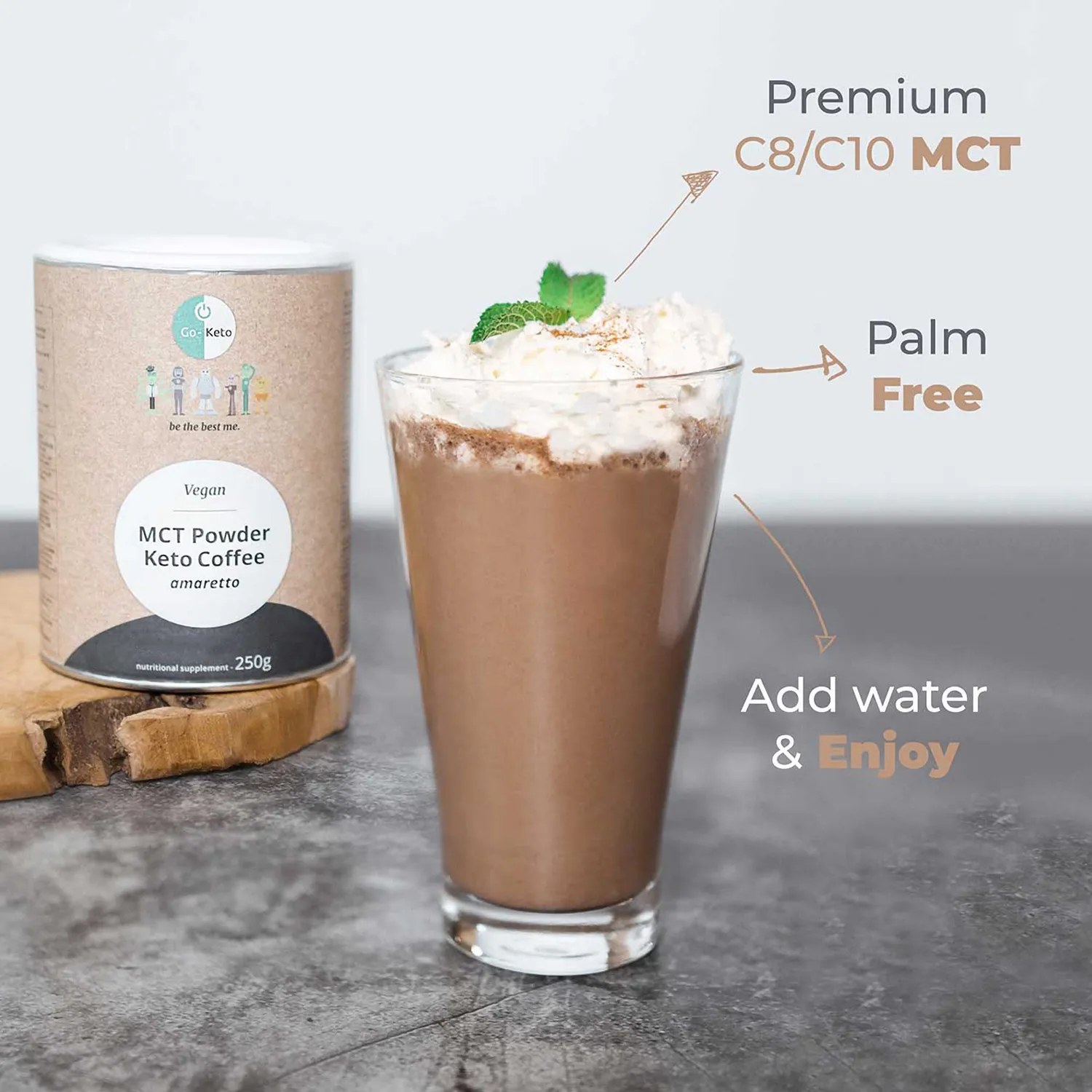 Go-Keto MCT Instant Caffè caffè 250 g gusto amaretto-mandorle
