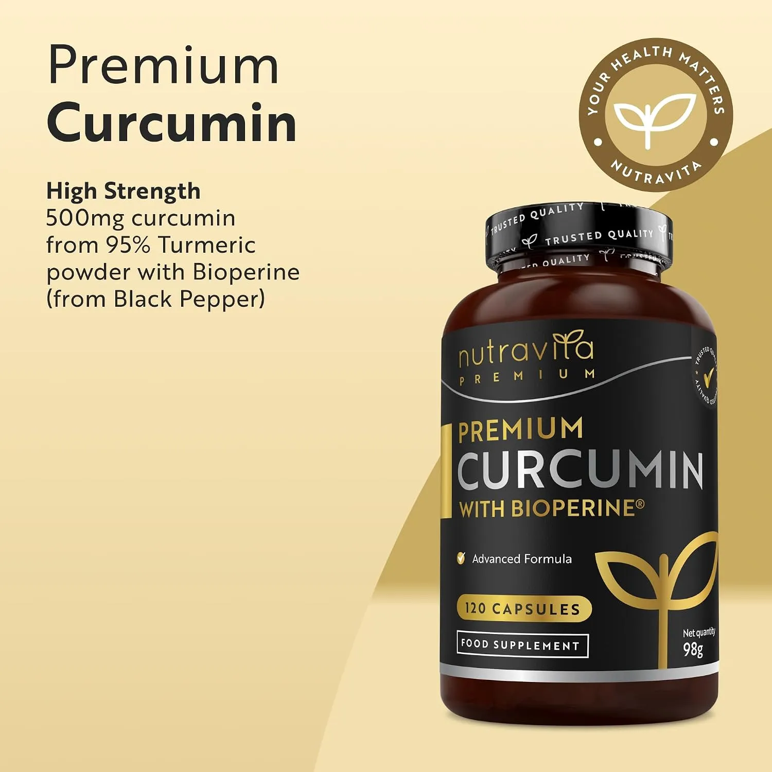 Nutravita Curcumina Premium capsule 120 con Bioperine