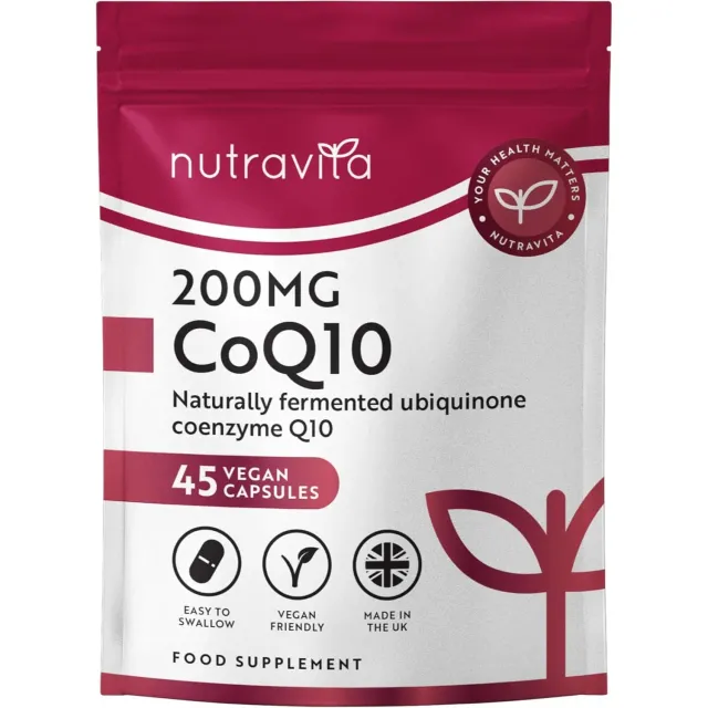 Nutravita CoQ10 200mg integratore 45 capsule vegane