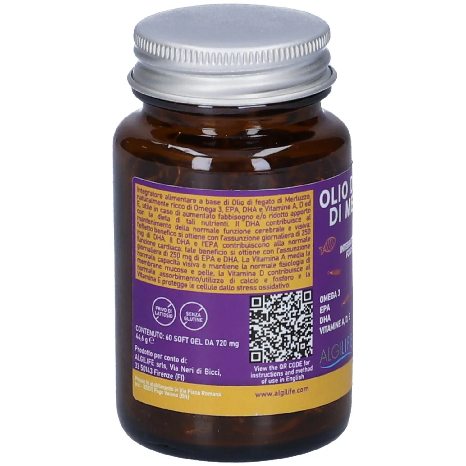 Algilife Olio Fegato Merluzzo Integratore Omega 3