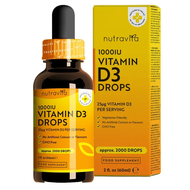 Nutravita Vitamina D3 Gocce 2000 gocce immunita ossa