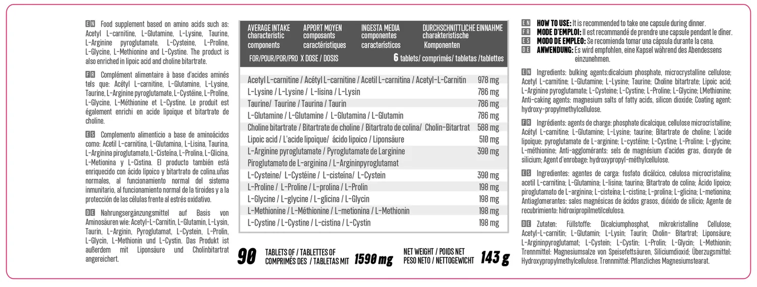 Life120 Aminoday aminoacidi compresse 90pz acido lipoico