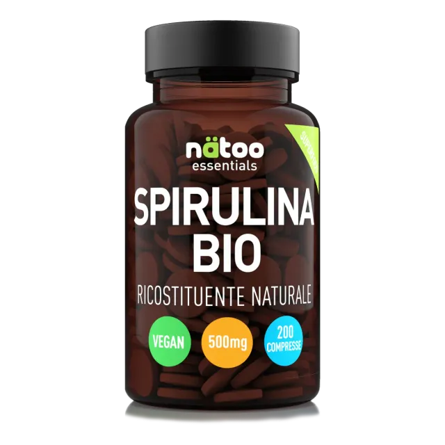 Natoo Essentials Spirulina Bio integratore 200 compresse senza glutine