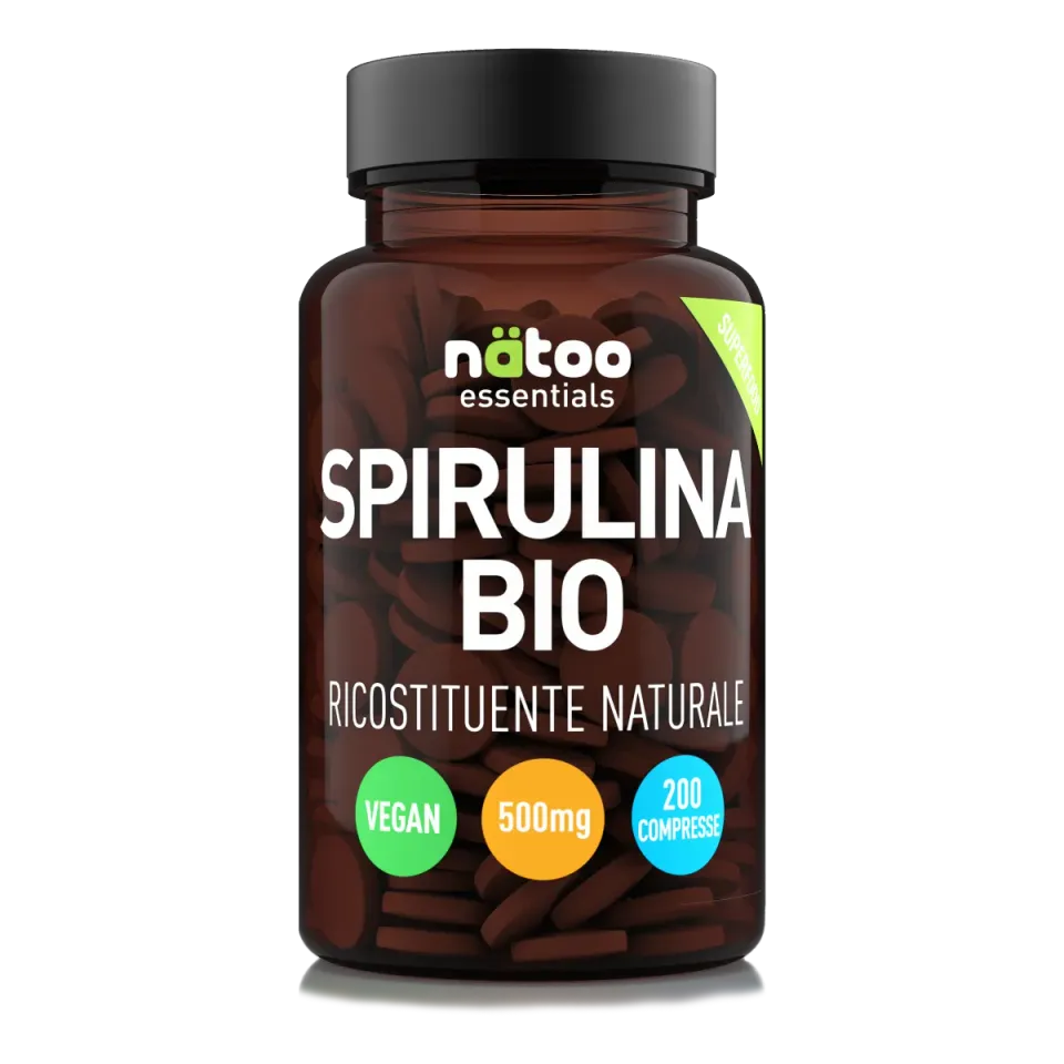 Natoo Essentials Spirulina Bio integratore 200 compresse senza glutine