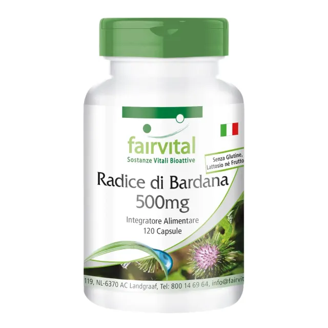 Fairvital Bardana 500 mg capsule 120 capsule con zinco