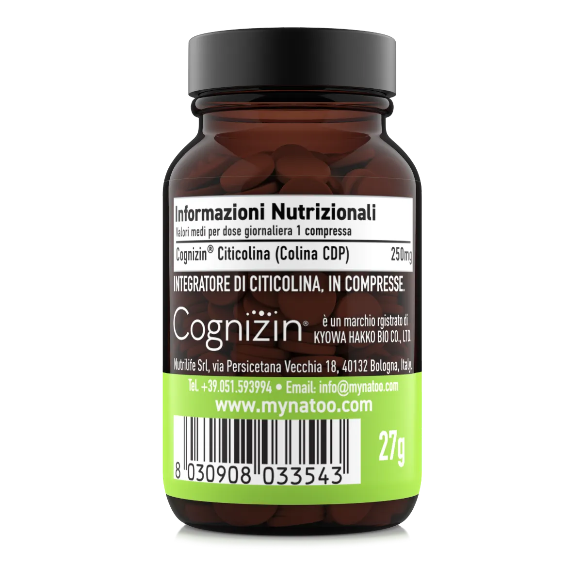 Natoo Essentials Cognizin Citicolina integratore 60 compresse 250 mg