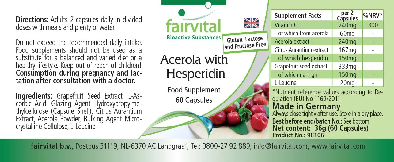 Fairvital Acerola Esperidina capsule 60 pz con vitamina C