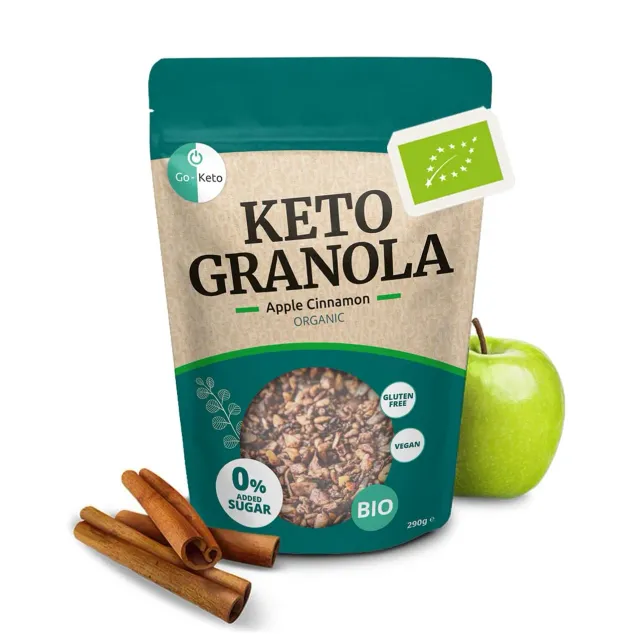 Go-Keto Granola Bio muesli 290 g mela cannella keto